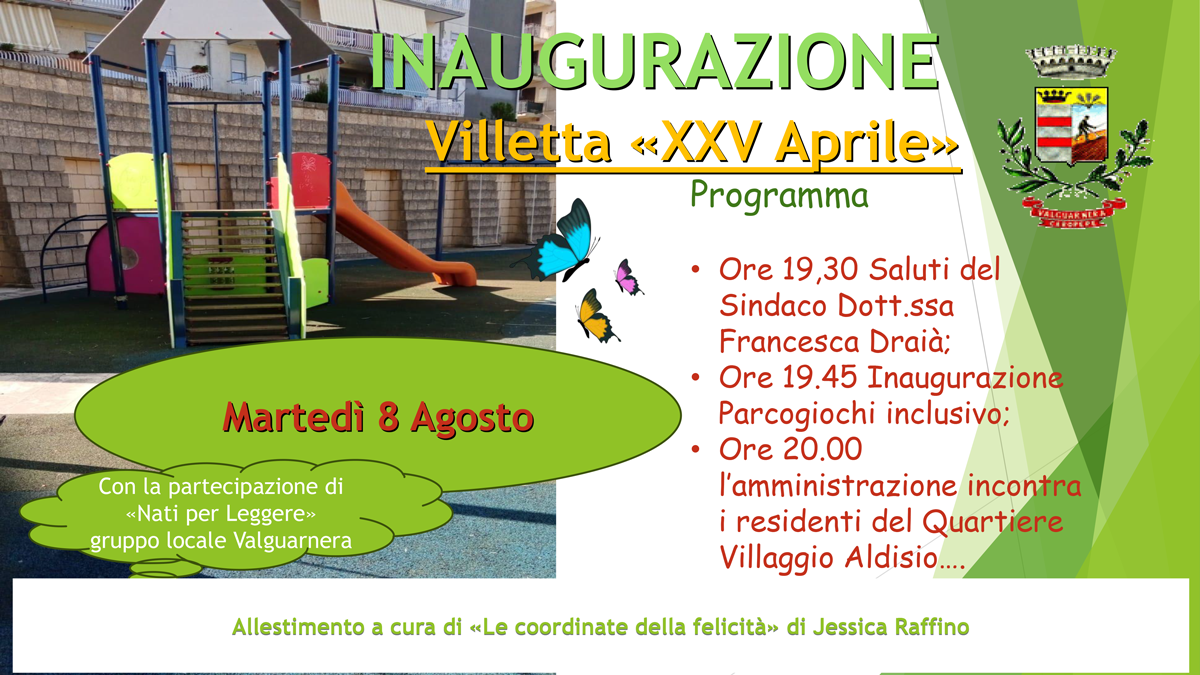 Inaugurazione Villetta xxv Aprile